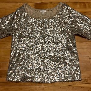 Coldwater creek metalic sequin sweater